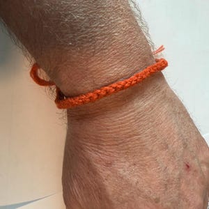 Handmade Buddhist Prayer Bracelet Blessed by Monk/Nun, Ochre Color