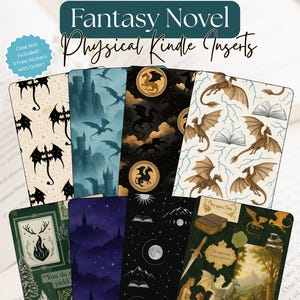 Fantasy Book Physical Kindle Insert Gift for Book Lovers | Kindle Clear Case Filler | Custom E-Reader Decor | Personalized Gift