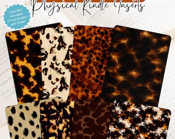 Inserto para Kindle con diseño de carey / Inserto decorativo personalizado para la funda del Kindle / Accesorios estéticos para Kindle / Regalo para lectores / Pegatinas gratis