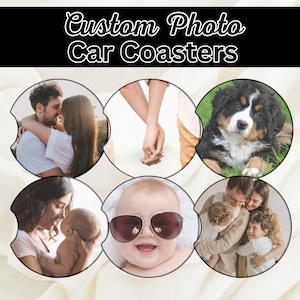 Your Photo Car Coasters | Personalized Picture Gift | Custom Car Decor