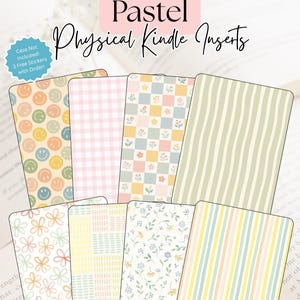Pastel Coquette Floral Kindle Insert | Kindle Pink Light Blue Decor | Soft Girl Bookish Gift | Cottagecore Aesthetic eReader Accessory