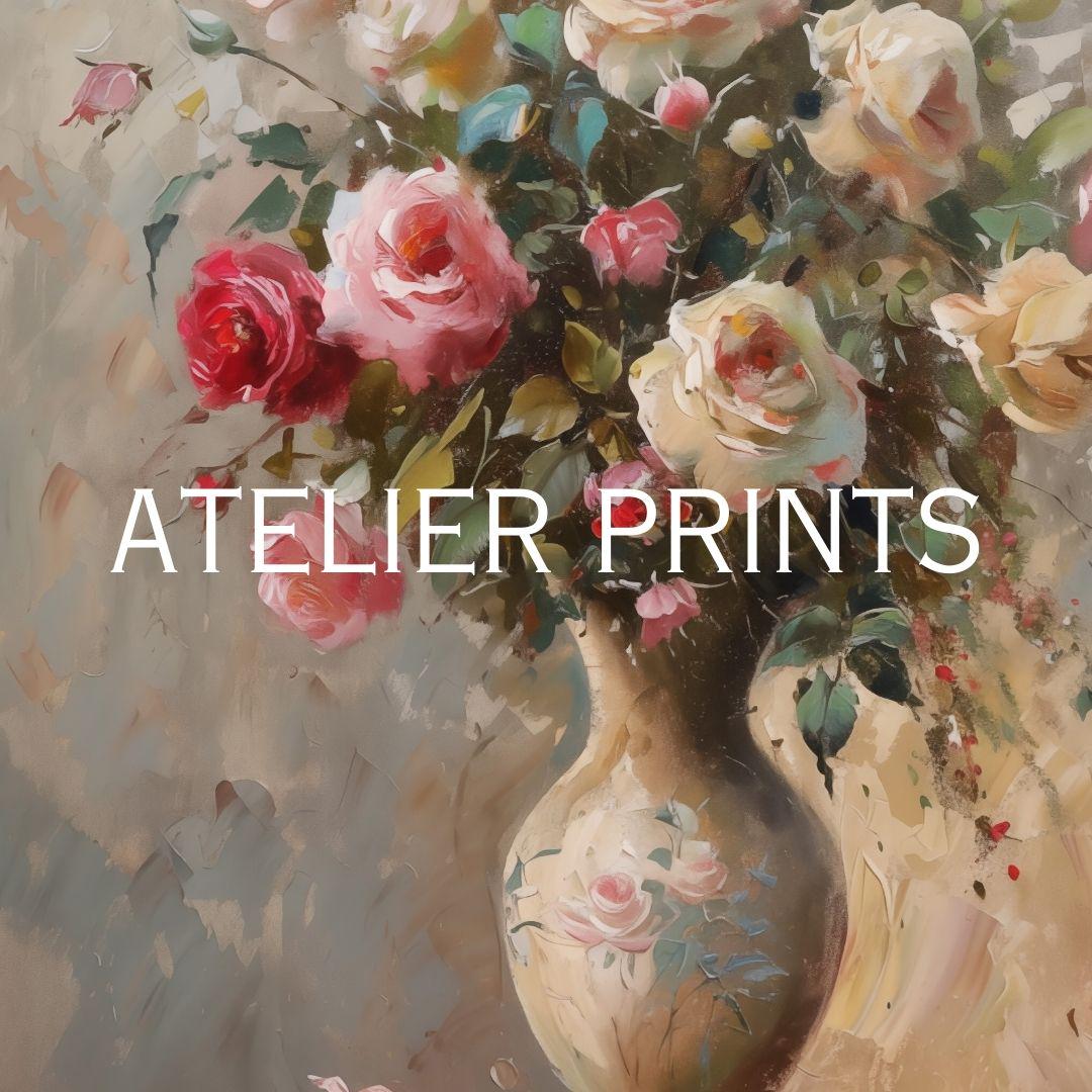 Pink and Cream Rose Bouquet in Vintage Vase Painting | PRINTABLE ART ...