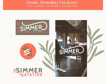 Mini Business Branding Package: Custom Logo, Submark, Watermark, Business Card