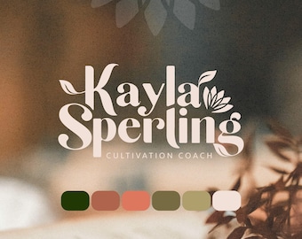 Earthy Aesthetic Branding Services: Custom Logo Design Suite for Small Business