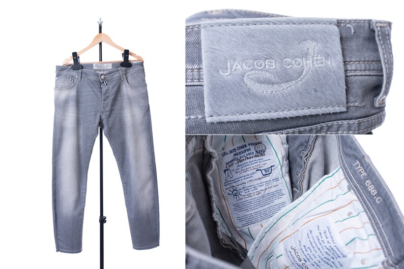 Men's Jacob Cohen TYPE 688 Comfort Gray ITALY Casual Pants | Etsy