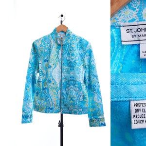 ST. John Sport By Marie Gray Jacket Sky Blue Women&#39;s Size S