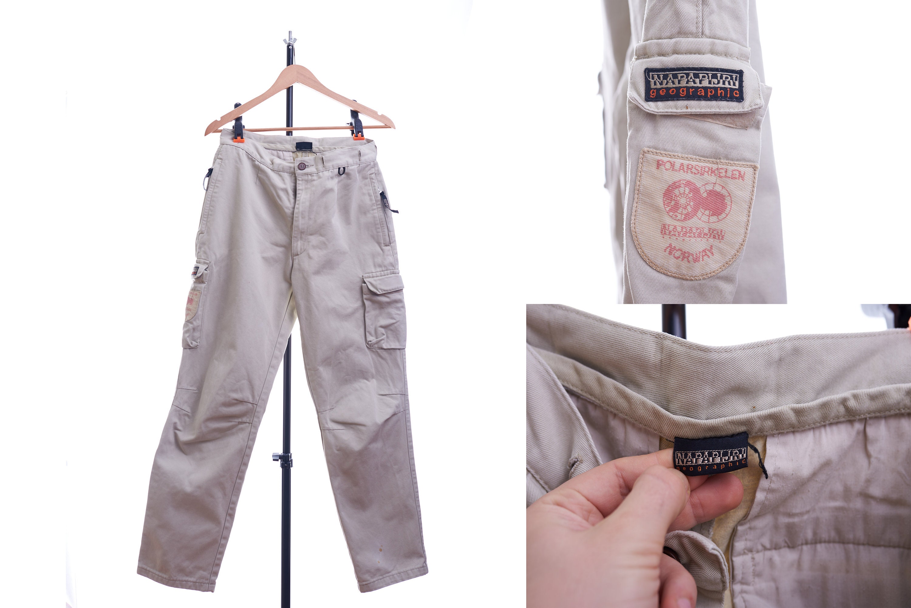 NAPAPIJRI GEOGRAPHIC Polarsirkelen Cotton Multipocket Cargo Pants Size 46 -  Etsy