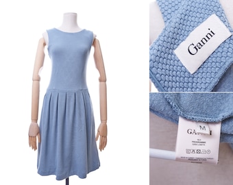 Damen Ganni Programm Kleid Shirt Gr.M Blue Sky