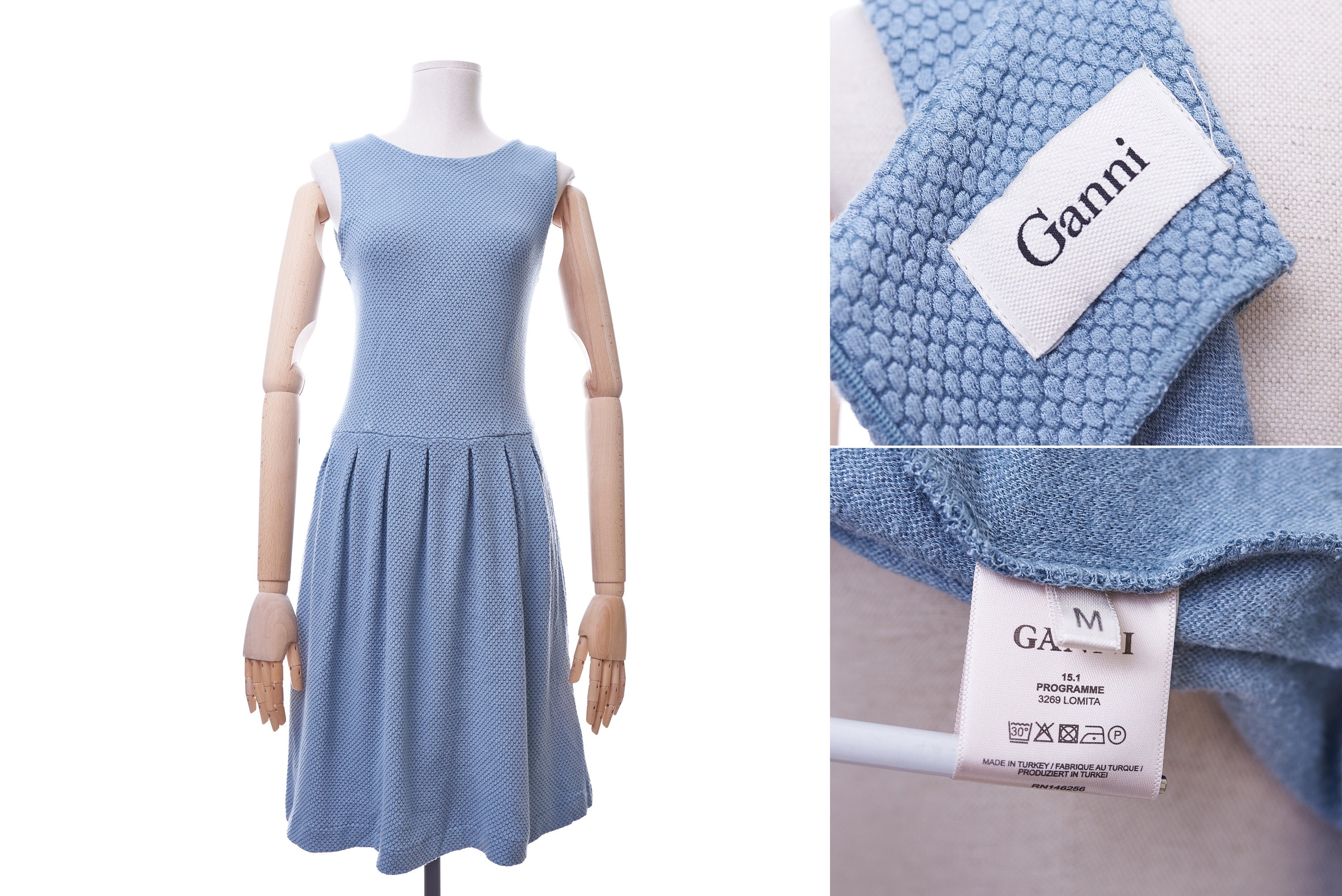 【関税&送料込】Ganni Dress Ganni Floral jacquard shirt dress GANNI