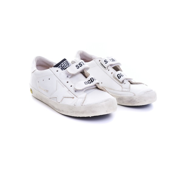 Golden Goose Women White Old School Buckle Sneaker Shoes EU 34