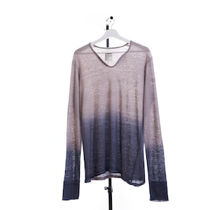 ZADIG & VOLTAIRE Monastir ML Gray Long Sleeve T-Shirt Size S Linen