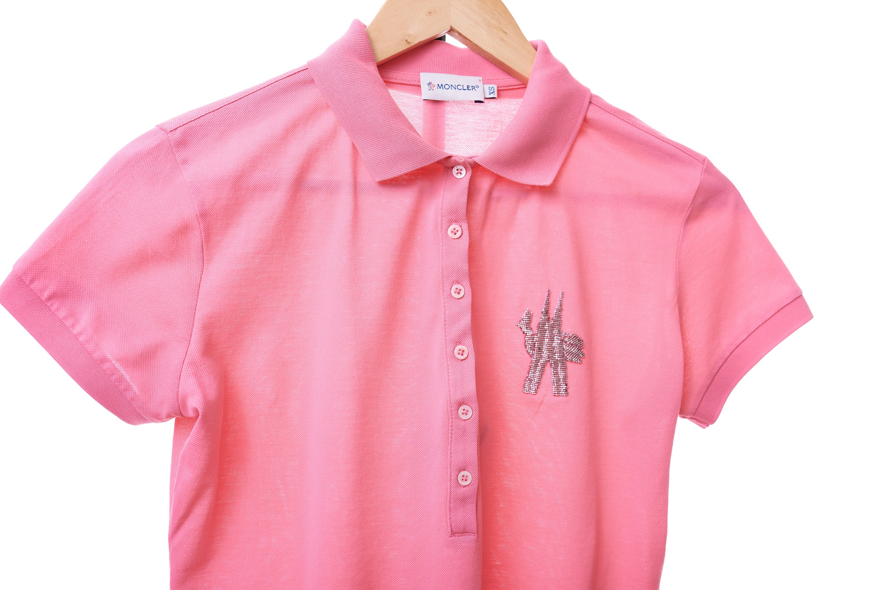 Tシャツ・カットソー MONCLER Women Polo Shirts 093 8C732 00 V805851J Pink Moncler Polo Color Pink Size XS - Etsy