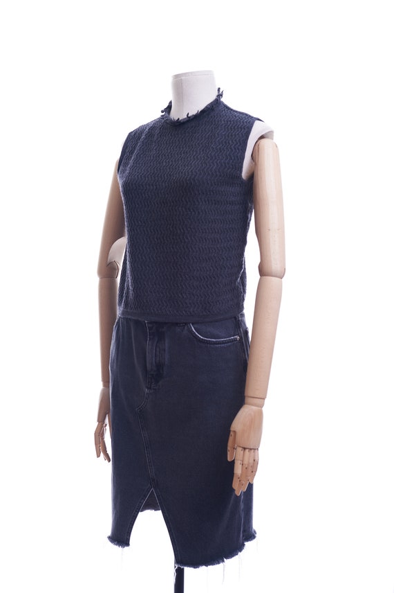 Georges Rech Women Gray Sleeveless Sweater Blouse… - image 5