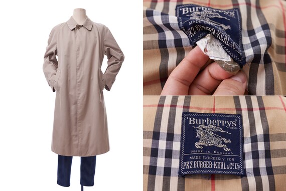 Vintage Burberry London Trench Сoat Beige Plaid Tartan - Etsy