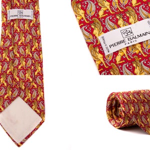 Pierre Balmain Tie Silk Geometric Circles Abstract Necktie Wide
