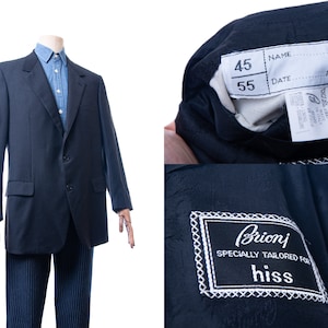 Men&#39;s Brioni Dark Gray Breasted Wool Cupro Blazer 45/55 С