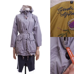 Gudrun Sjoden Jacket Coat Rain Logo Gray Size S