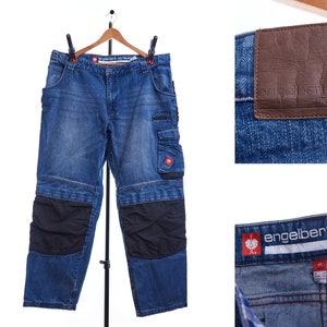 Engelbert Strauss Denim Work Wear Jeans Cargo Pants EU 60 UK/USA 44R Cordura