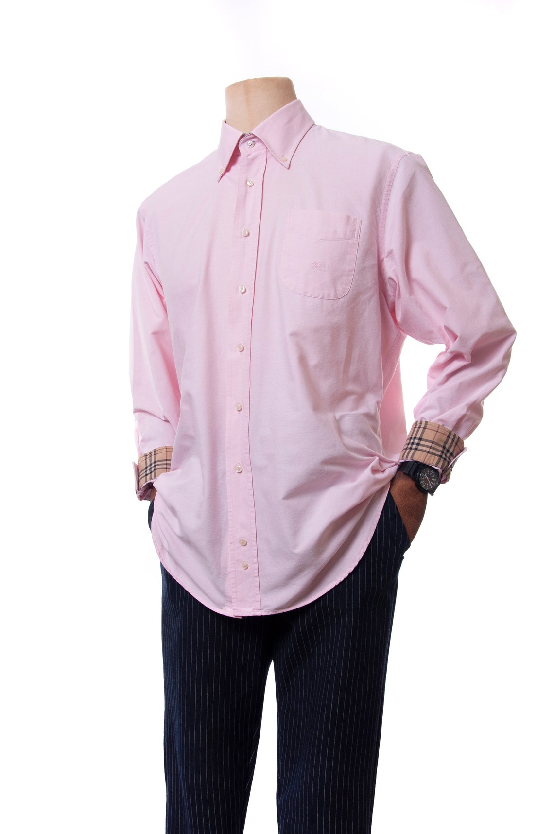 burberry button down mens
