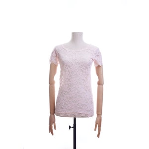 Rosemunde Women&#39;s Blouse Size 14 Powder Pink Lace Cotton