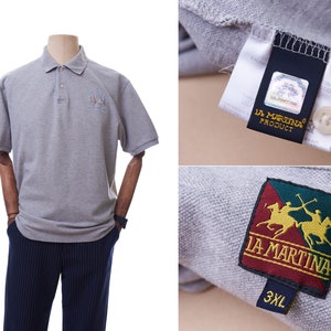 Men&#39;s La Martina Polo T shirt Short Sleeve Gray 3XL