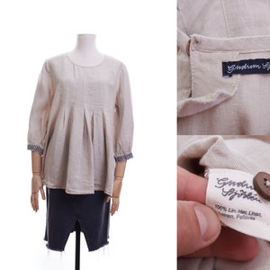 Gudrun Sjoden Long Dress Size M (#01010) Linen Light Beige