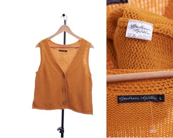 Gudrun Sjoden Women’s Sleeveless Vest Waistcoat Size L Knit Sweater