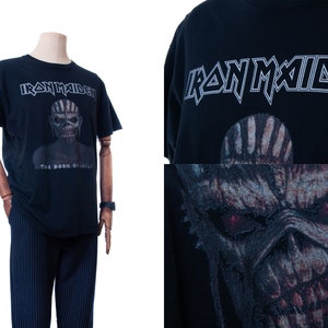 Camiseta masculina vintage IRON MAIDEN preta jaqueta polo rara dos anos 80 e 90