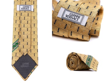 GIANNI VERSACE Big Medusa Heads Silk Stunning Rare Tie Italy Men Classic Necktie