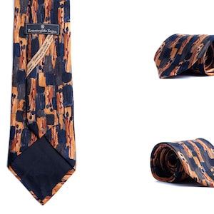 Men&#39;s Ermenegildo Zegna Abstract Floral Study Luxury 100% Silk Neck Tie Italy
