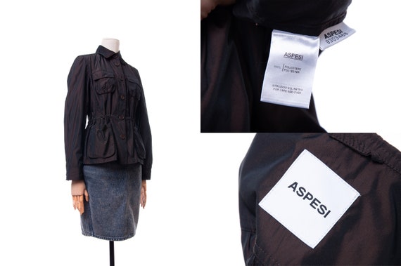 Women's Aspesi Brown Long Sleeve Jacket Blazer Coat P… - Gem