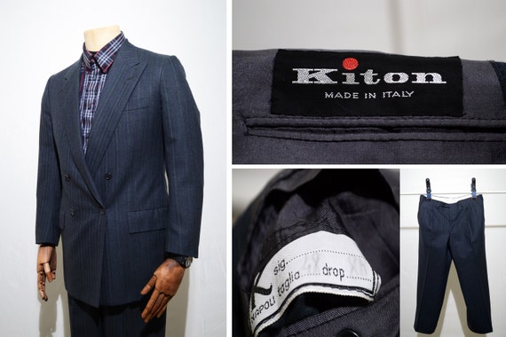 Men's KITON NAPOLI Double Вreasted Dark Blue Wool
