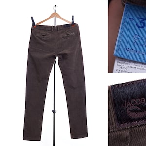 Jacob Cohen Chino Trousers Bobby Brown Slim Fit Stretch Men Size 36 Velour