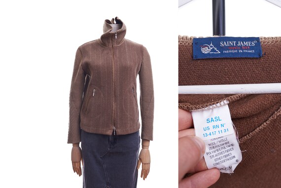 Veste en laine Saint James Taille Femme USA 6 GB 8 Marron Etsy France