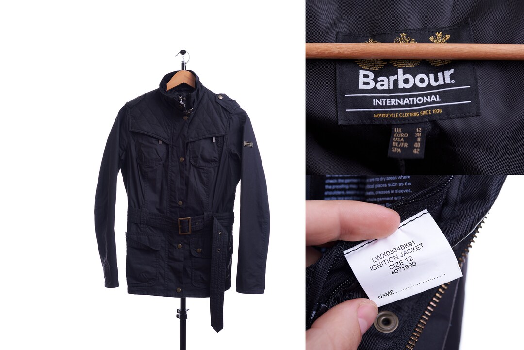 BARBOUR INTERNATIONAL Ignition Wax Jacket Size USA 8 - Etsy