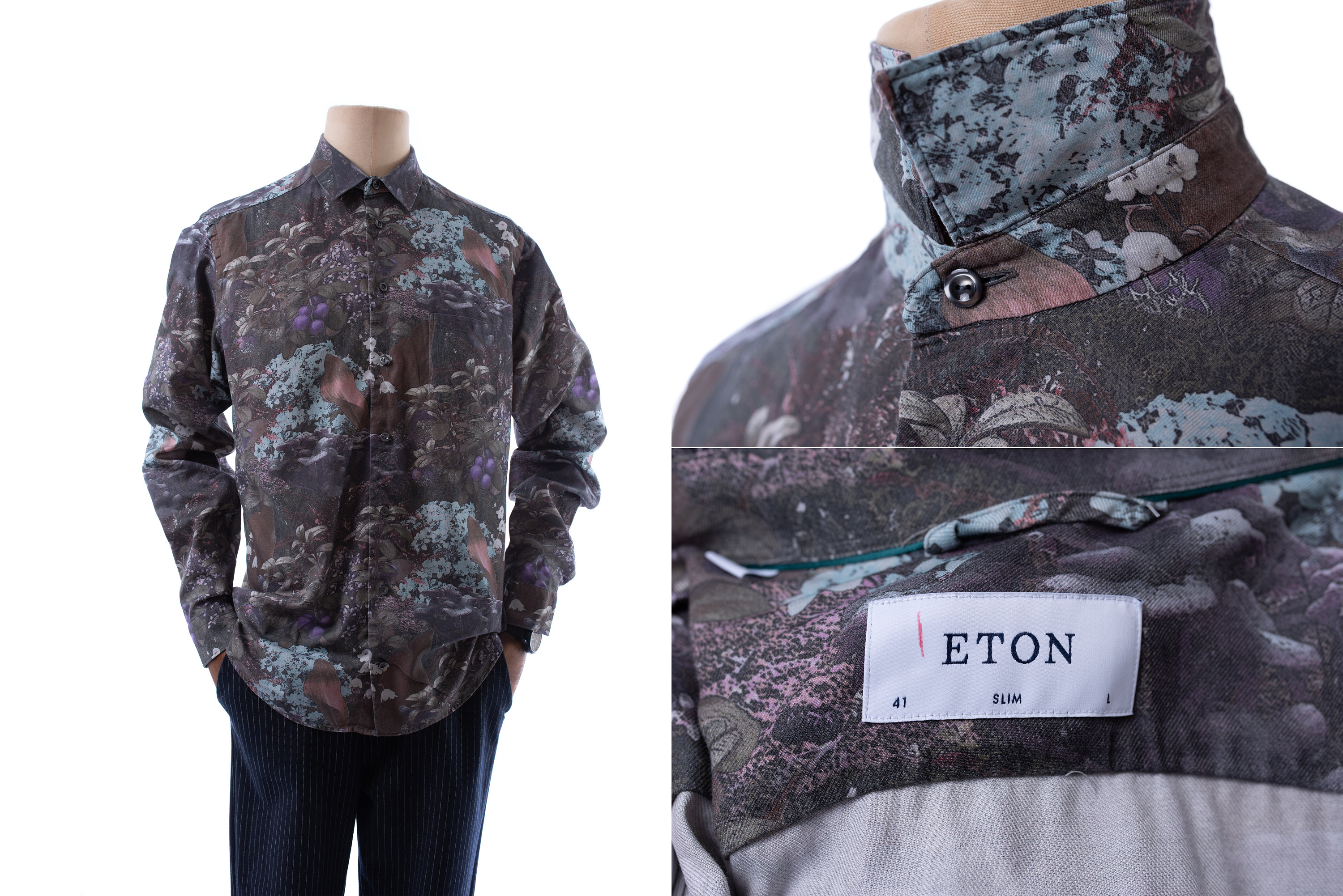 New ETON Slim Fit Shirt, Luxury DnA Collection, Size 15,5