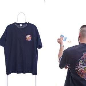Vintage Y2K LAS VEGAS Big Print &quot; T-Shirt Black Anvil