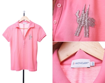 Moncler Polo Color Pink Size XS