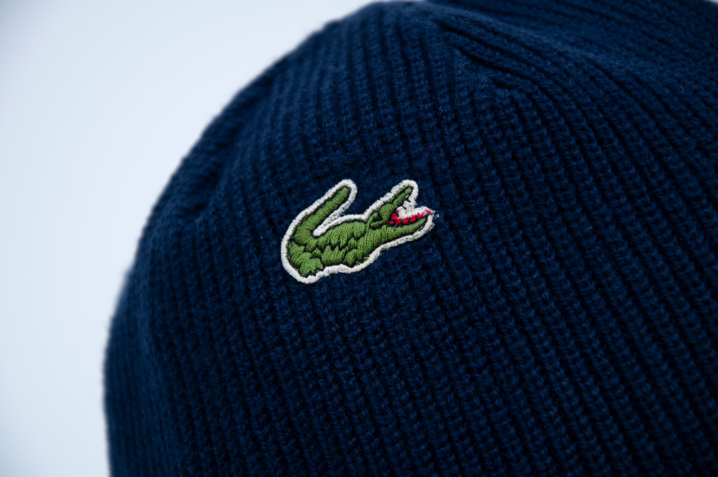 Lacoste Vintag 90s Winter Beanie Hat Cap Blue Made In France Etsy