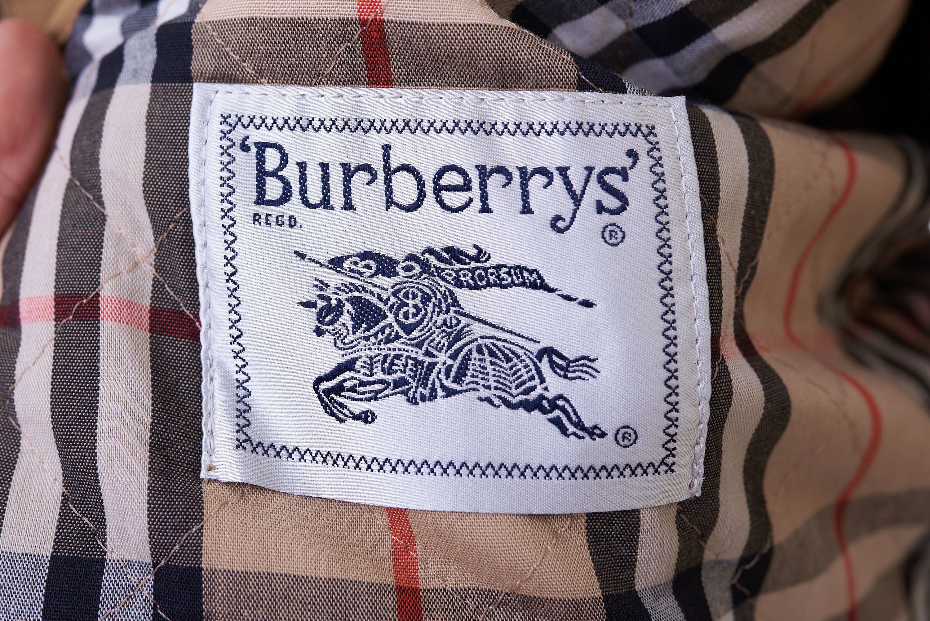 Vintage BURBERRY LONDON Trench Coat Plaid Jacket Size 34 1|2