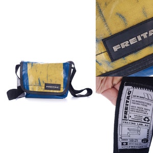 FREITAG Messenger Bag Blue Yellow Recycling Bag Bags image 1