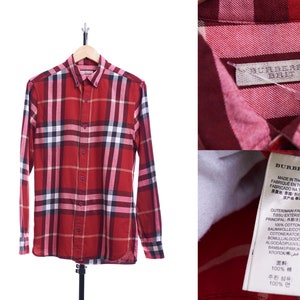 Mens BURBERRY BRIT Button Down Long Sleeve Dress Shirt Size S