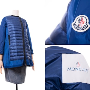 Moncler Damen blau Arielle Gekapselt gesteppte Jacke RRP 972 Größe 00 ExcellentRare Moncler 90er Jahre Mantel Duffle Logo Moncler Luxus Unten seltene Puffer