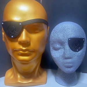 Star Trek Klingon General Chang EVA FOAM Eyepatch, 2 Styles: Engraved or 3D, choose Clear Thread Strap, 1/4” FoamStrap or your Adhesive
