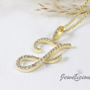 Pingente com letra inicial J - Diamantes naturais - Ouro amarelo maciço 10K - Pingente com inicial de diamante _Vendido sem corrente
