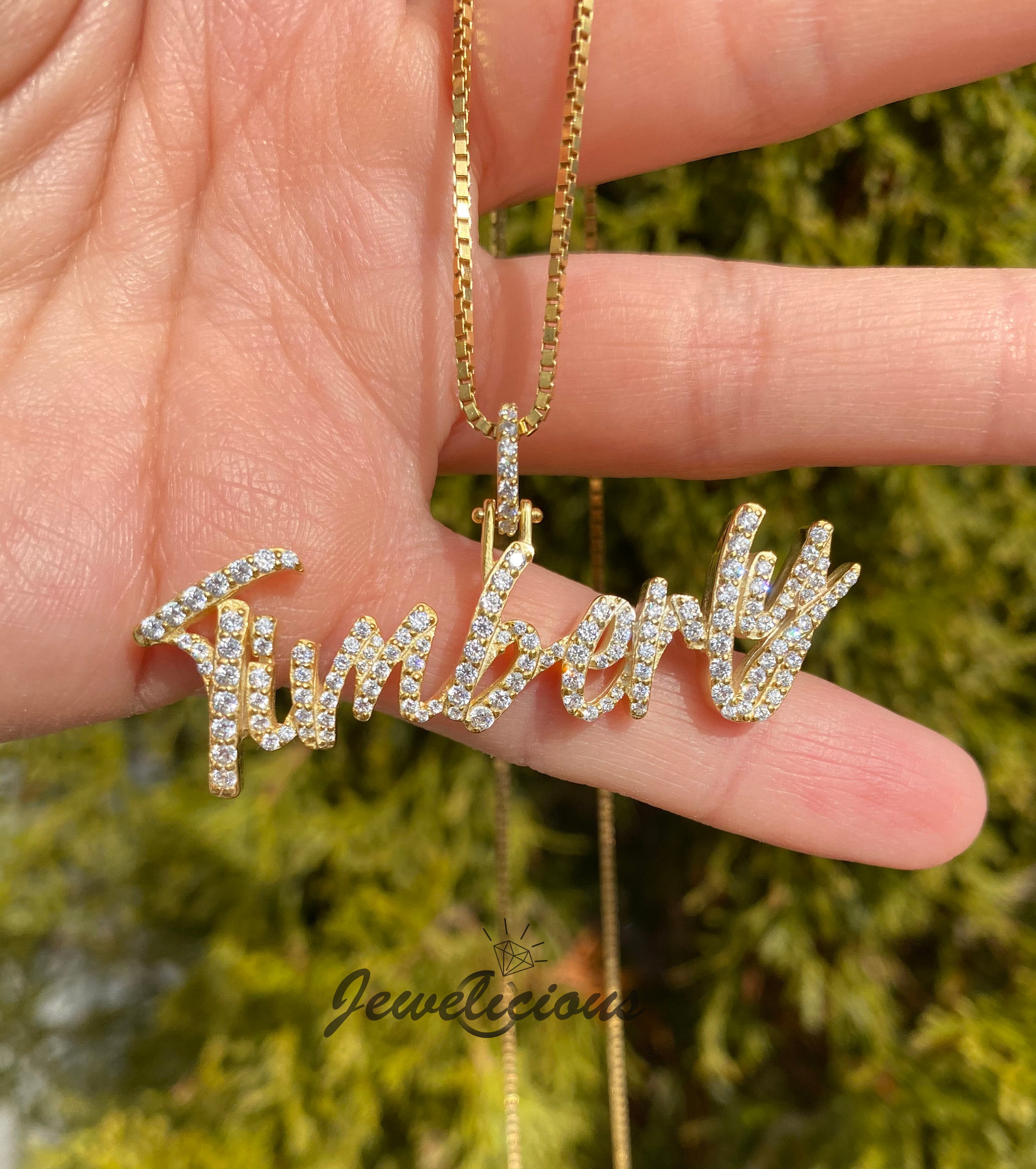 Diamond name necklace sale