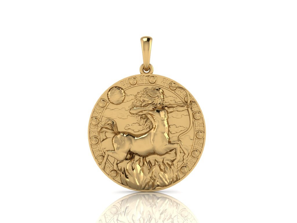 Sagittarius Zodiac Coin Necklace 