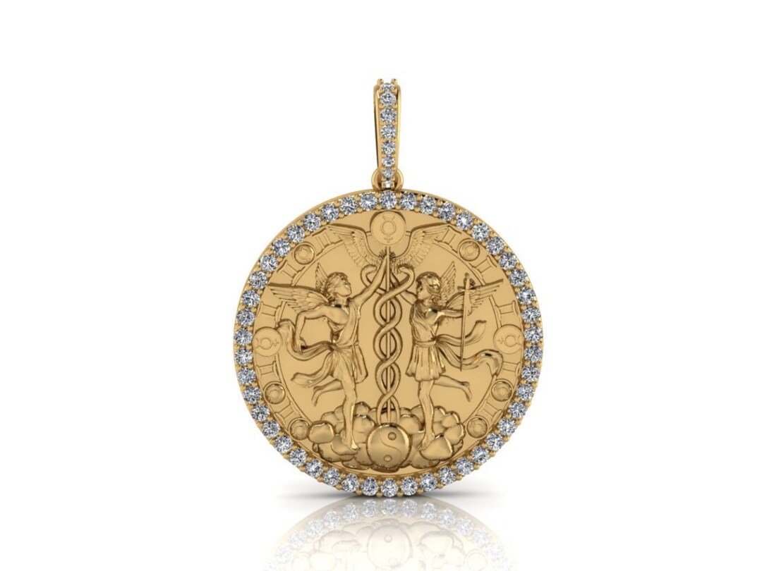 Gemini Zodiac Coin Necklace Gemini Horoscope Medallion unique