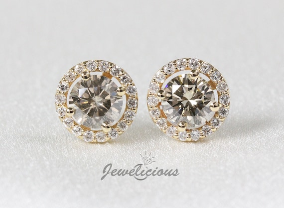 Echter Ohrschmuck Aus Weißgold Mit Diamant Ohrringe Im Ohrstecker