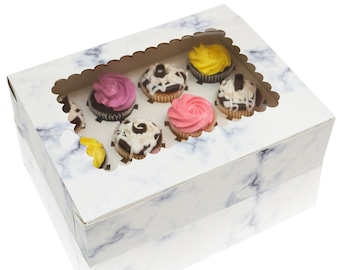 12 set Vintage Kraftpapier Kuchen Cupcake Muffin boxen Bäckerei Box